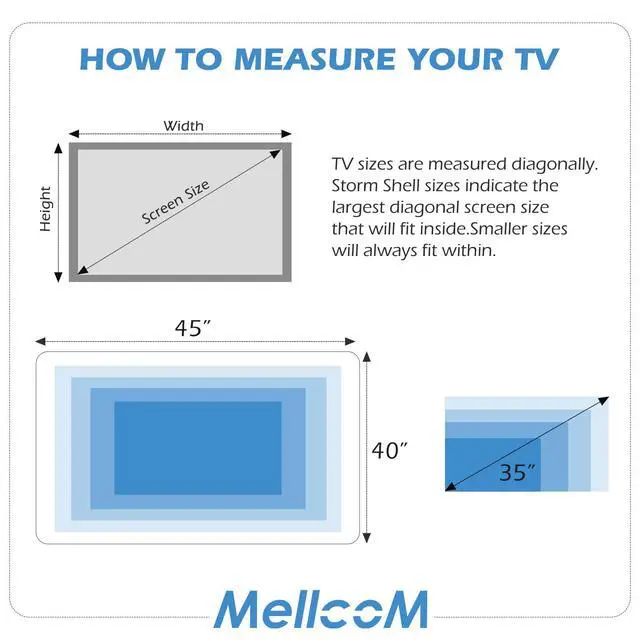 Alt view image 5 of 7 - Hard Outdoor TV Cover 32 to 44 inch, Solid Wood Weatherproof TV Enclosure with Mount for Outside Flat Screen and TV