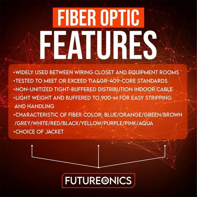 Alt view image 5 of 6 - 6 Strand Indoor/Outdoor Fiber Optic Cable, OS2 9/125 Singlemode, G652.D, Black, Riser Rated, Spool, 1000 Feet