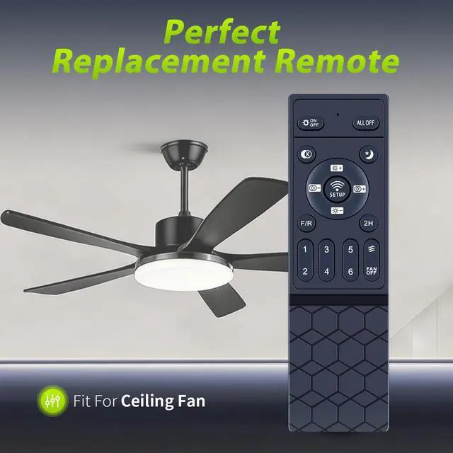 Alt view image 2 of 6 - Replacement Remote Control for LUDOMIDE DIAMONDFORGE FUMLTP Ceiling Fans | for CFL-1105-01 CFL-1105-02,RFL20GWBS1 FLB20BWBH1 CSBNS20BK-1,SY95 SY33 LS-SY33 DC881,Ohniyou GLX100 Ceiling Fans