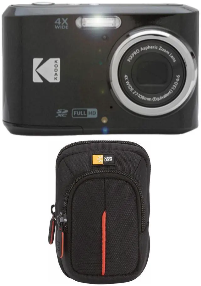Main image of Kodak FZ45 Friendly Zoom Digital Camera (Black) Bundle | Case, (2 items)
