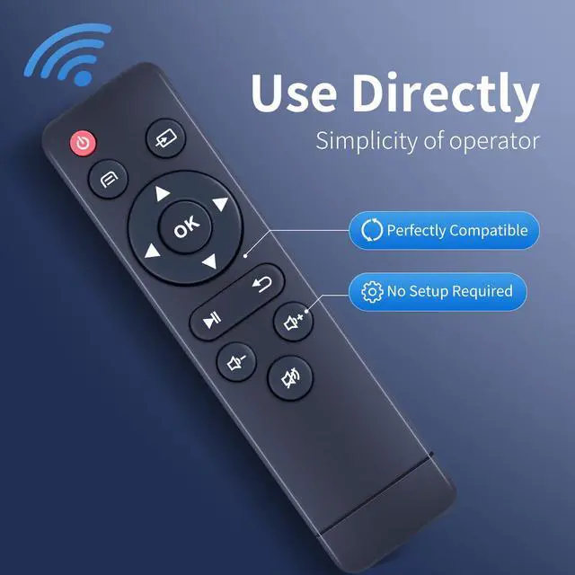 Alt view image 4 of 7 - Replacement for wepvo/PVO/woohug/Vamvo/antmap/iTJQ Mini Projector Remote | Compatible with wepvo YG300Plus, PVO YG300Pro, woohug VF240,Vamvo VF210, antmap VF320, iTJQ VF270 Mini Portable Projector