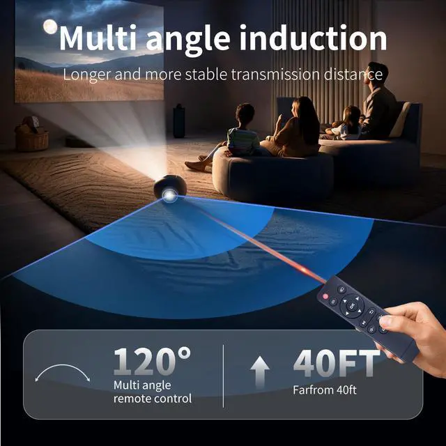 Alt view image 5 of 7 - Replacement for wepvo/PVO/woohug/Vamvo/antmap/iTJQ Mini Projector Remote | Compatible with wepvo YG300Plus, PVO YG300Pro, woohug VF240,Vamvo VF210, antmap VF320, iTJQ VF270 Mini Portable Projector