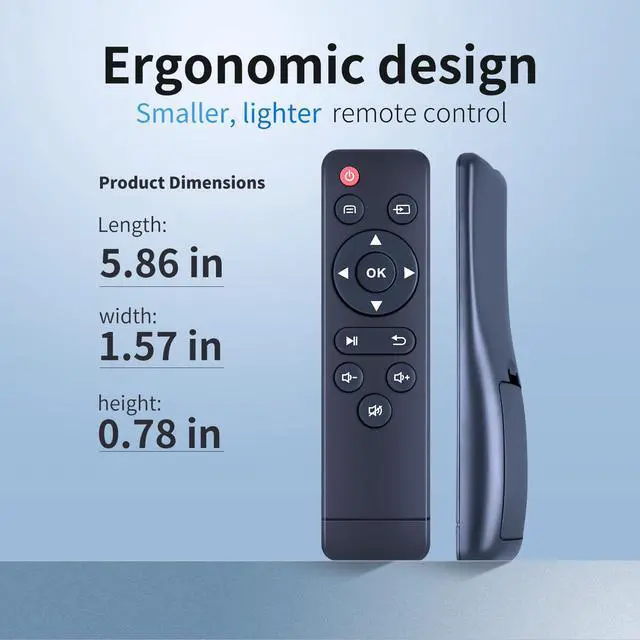 Alt view image 6 of 7 - Replacement for wepvo/PVO/woohug/Vamvo/antmap/iTJQ Mini Projector Remote | Compatible with wepvo YG300Plus, PVO YG300Pro, woohug VF240,Vamvo VF210, antmap VF320, iTJQ VF270 Mini Portable Projector