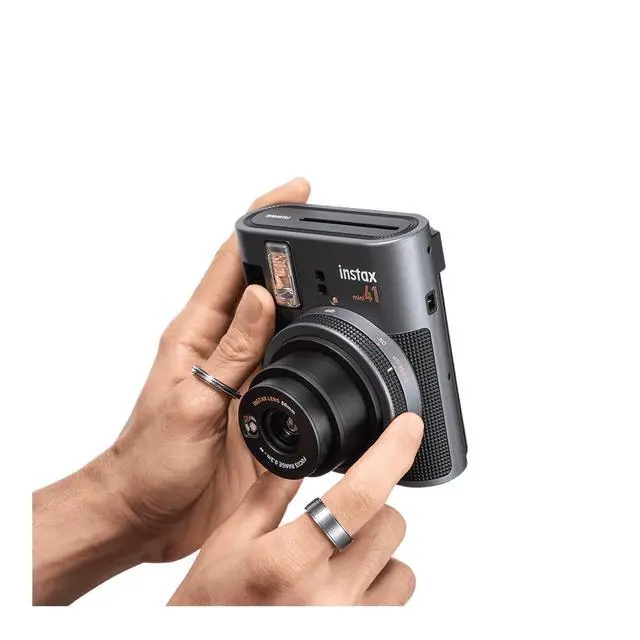 Alt view image 4 of 7 - Instax Mini 41 Black Instant Camera Bundle | Intax Twin 20 Exposure Pack, Sleek Design, Selfie Mirror