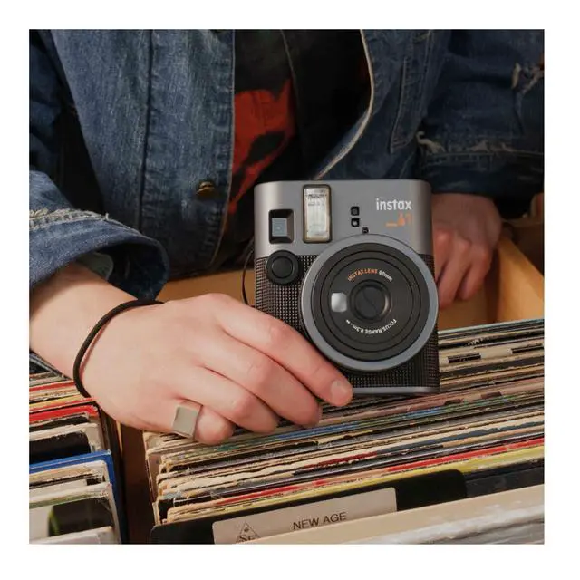 Alt view image 6 of 7 - Instax Mini 41 Black Instant Camera Bundle | Intax Twin 20 Exposure Pack, Sleek Design, Selfie Mirror