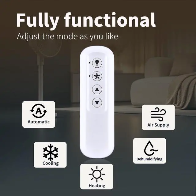 Alt view image 7 of 7 - Ceiling Fan Remote Control for Hunter 99770 99392 99118 | 99122 99123 99119