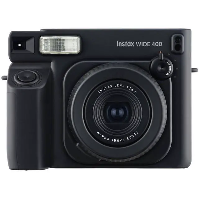 Alt view image 2 of 5 - Instax Wide 400 Instant Film Camera, Jet Black, Bundle with Instant Color P
