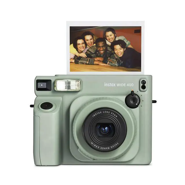 Alt view image 6 of 7 - Instax Wide 400 Instant Film Camera, Jet Black, Bundle with Case, Instant Color Print Film, 20-Pack and Shoulder Bag (Sage Green)