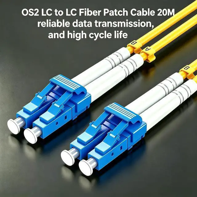 Alt view image 2 of 7 - OS2 LC to LC Fiber Patch Cable 20M/66ft LZSH Duplex 50/125m | UPC Single Mode Fiber Optic Cable, 1G/10GB Fiber Cord for Internet for SFP+ Transceiver, Data Center Switch Router