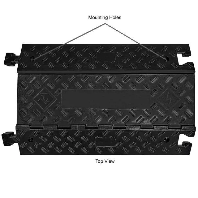 Alt view image 3 of 4 - Extreme Rubber 5 Channel Cable Protector 36" Wire Cover with 1-3/8" Channels Black