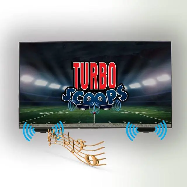 Main image of TurboScoops - TV Sound Redirector for Flat Screens with Down-Facing Speakers, Directs Audio for Clear Listening, Ideal Sound Bar Alternative | Black