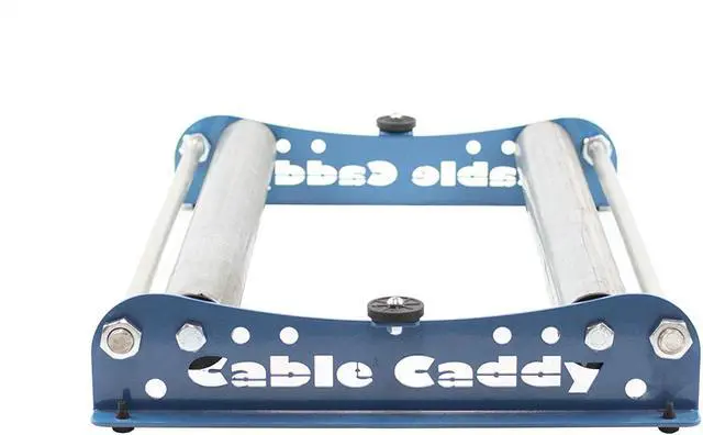 Alt view image 2 of 4 - Cable Caddy 510 Heavy Duty Cable Reel Dispenser, Reel Unwinder 20 inches width - Blue (assembled in the USA)