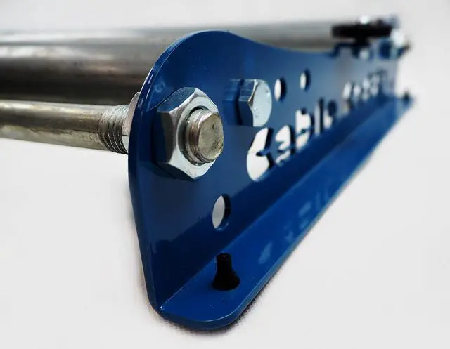 Alt view image 3 of 4 - Cable Caddy 510 Heavy Duty Cable Reel Dispenser, Reel Unwinder 20 inches width - Blue (assembled in the USA)