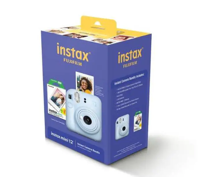Alt view image 3 of 6 - Instax Mini 12 Instant Camera with Bonus Film, 20 Sheets - Blue (Blue)