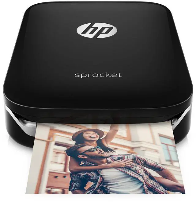 Main image of Portable Photo Printer, Print Social Media Photos on 2x3 Sticky-Backed Paper - Black (X7N08A)