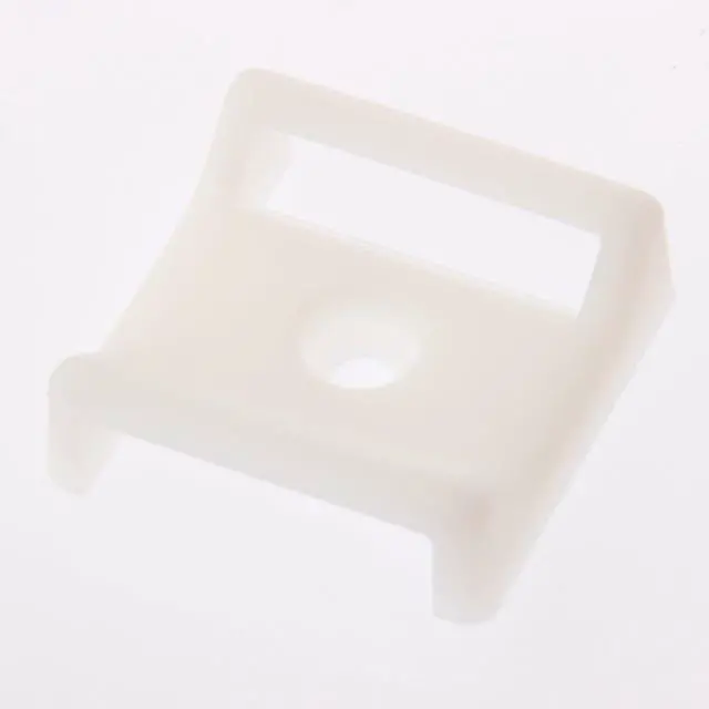 Alt view image 2 of 4 - ABMT-S6-C Tak-Ty Hook And Loop Cable Tie Mount, Nylon 6.6, #6 Screw Mounting Method, Natural (Pack of 100)