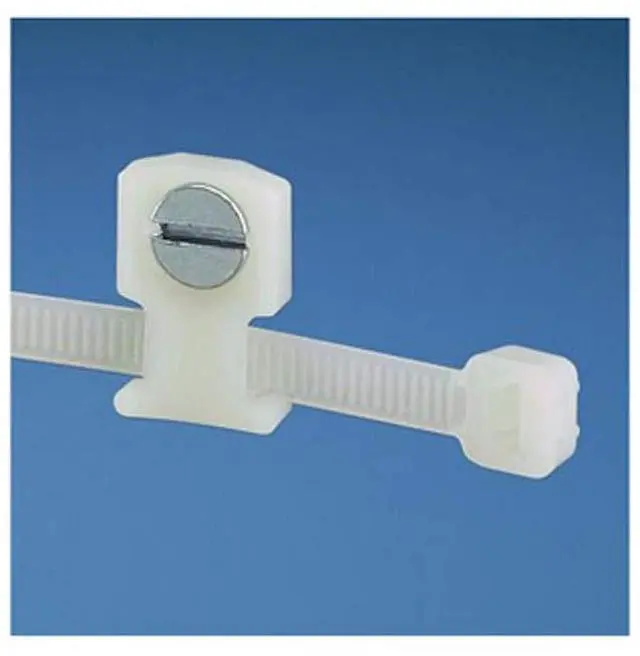 Main image of LPMM-S5-M20 Low Profile Cable Tie Mount, #5 Screw, Nylon 6.6, 0.40 by 0.32-Inch, Black (1,000-Pack)