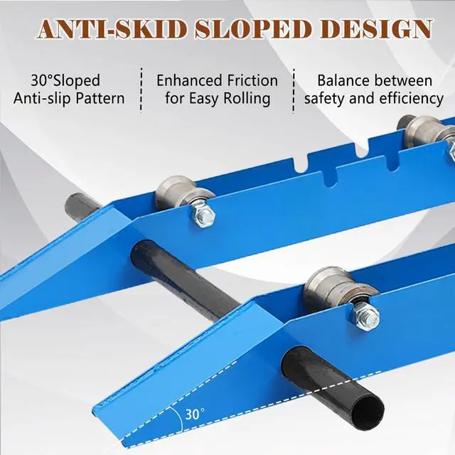 Alt view image 5 of 6 - Wire Cable Reel Roller Stand 4400 LBS Heavy Duty Commercial Industrial Grade Steel Wire Dispenser, Reel Unwinder for Cable Reels up to 47'', Wire Reel Caddy for Cord Management