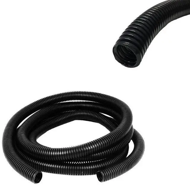 Main image of Wire Loom Tubing Non-Split 1/2 Inch 1000 Ft Long - Black Non-Slit Wire Conduit Cover for Cords - Corrugated Tubing and Protector for Automotive Wires Durable Polyethylene
