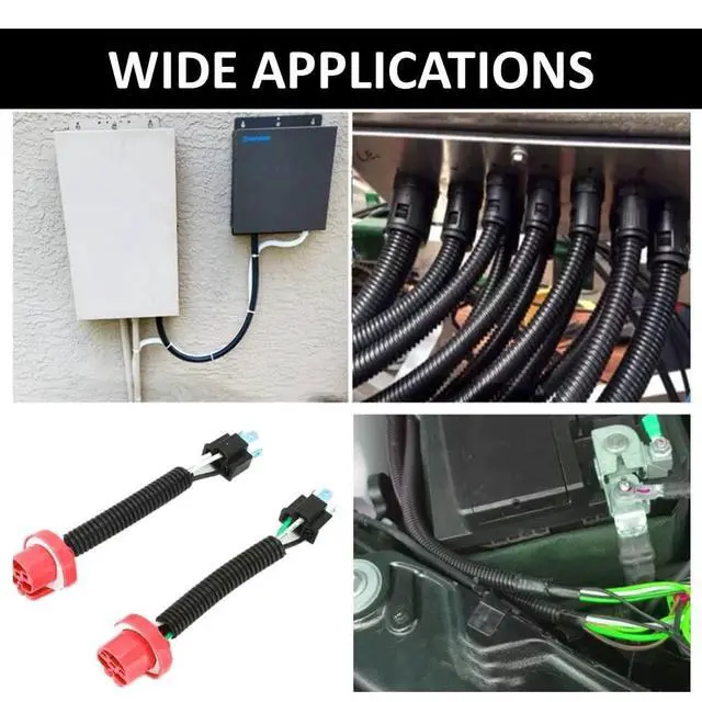 Alt view image 6 of 6 - Wire Loom Tubing Non-Split 1/2 Inch 1000 Ft Long - Black Non-Slit Wire Conduit Cover for Cords - Corrugated Tubing and Protector for Automotive Wires Durable Polyethylene