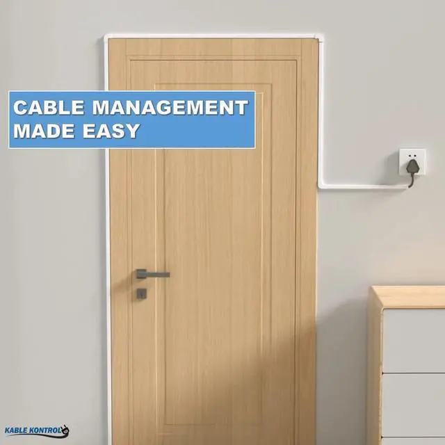 Alt view image 7 of 7 - Cable Raceway Hinged Lid 10 Pcs Bulk Pack Paintable PVC Wall Cord Cover Peel & Stick Self Adhesive Raceway UL 94V0 Flame Resistant Wire Hider 0.75 W X 0.5 H X 60 L White