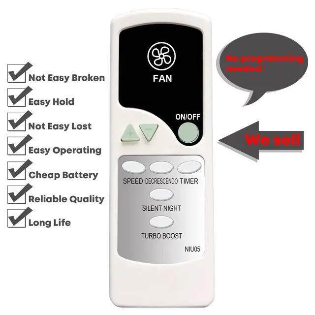 Alt view image 2 of 7 - Replacement Remote Control for Rowenta Fan Turbo Silence Extreme VU5670 Series VU5670F2 VU5670F0 VU/VF567x