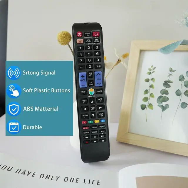 Alt view image 6 of 7 - Replacement Remote Control fit for Samsung UN55F6350AF UN60F6350AF UN65H7150 UN60H7150 UN55H7150 UN46H7150 Smart 3D LED HDTV TV