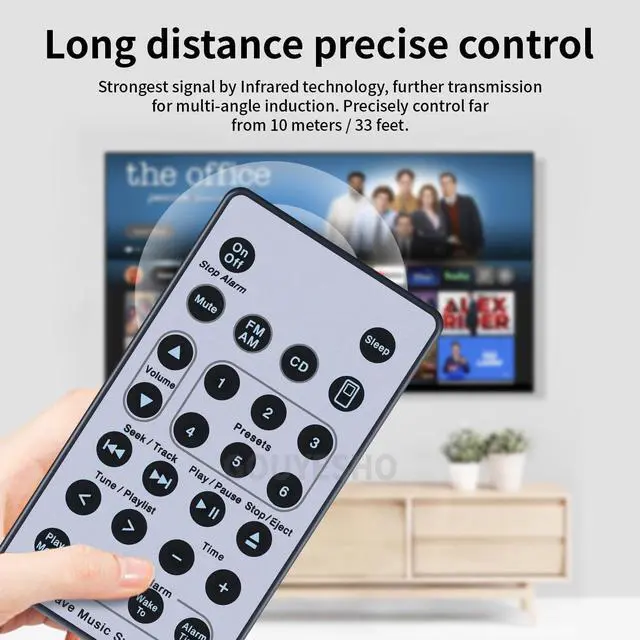Alt view image 4 of 6 - Universal Replacement Remote Control Fits for Bose Wave Sound Touch Music Radio System I II III IV, AWRCC2 AWRCC3 AWRCC1 AWRCC4 AWRCC6 Wave Music System