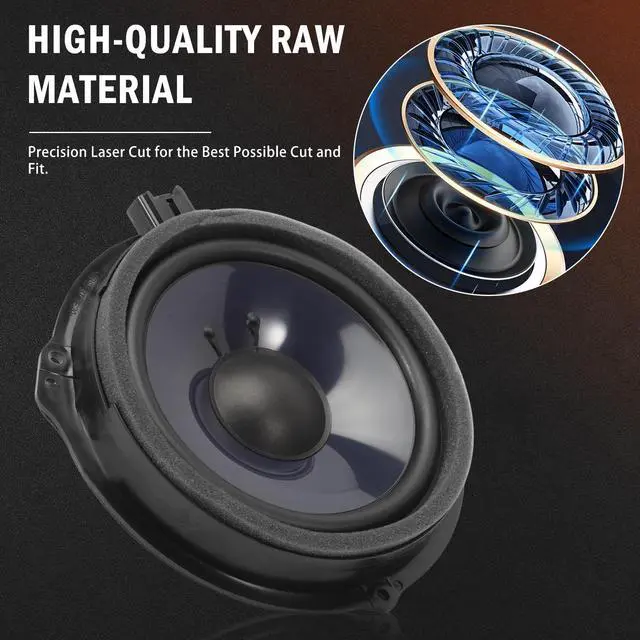 Alt view image 4 of 7 - Upgrade Round Speaker Assembly for 2013-2020 Fusion | Fits Mustang 2015-2016, OE DS7Z-18808-F DS7Z18808F, factory replacement speaker, direct fit, restores clear sound