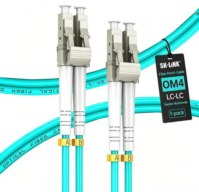 Main image of OM4 LSZH LC to LC UPC Fiber Patch Cord 10m/33ft Multimode Duplex | Fiber Optic Cables Flame-retardant 40GB/100GB Internet cable