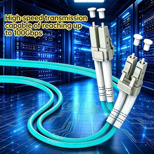 Alt view image 2 of 7 - OM4 LSZH LC to LC UPC Fiber Patch Cord 10m/33ft Multimode Duplex | Fiber Optic Cables Flame-retardant 40GB/100GB Internet cable