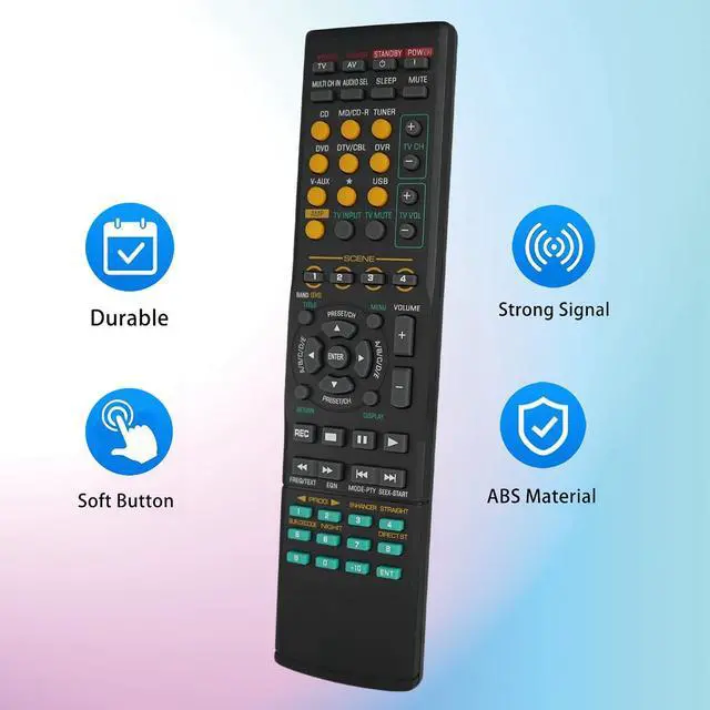 Alt view image 3 of 7 - Remote Replacement Control Fit for RAV254 RAV-254 RX-V457 RXV450 HTR5750 HTR-5750 RXV550 RX-V550 DSP-AX450 for Yamaha AV System