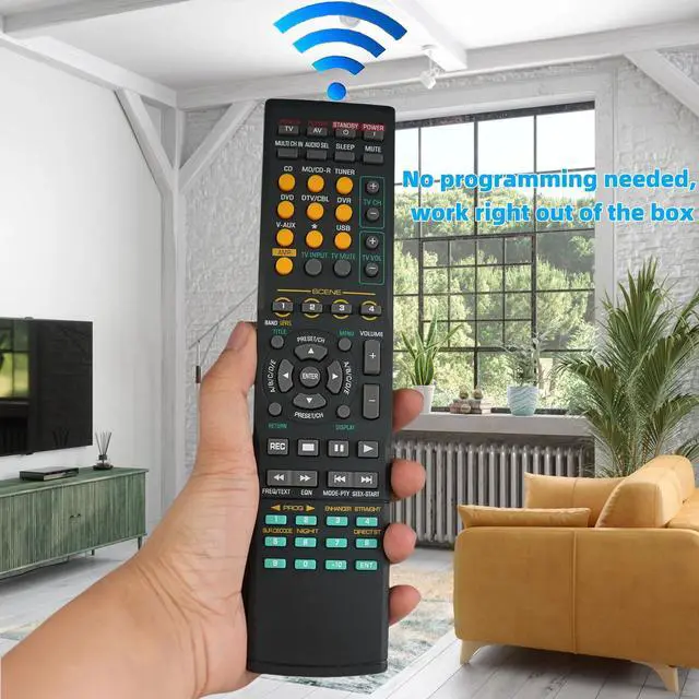 Alt view image 2 of 7 - Remote Replacement Control Fit for RAV254 RAV-254 RX-V457 RXV450 HTR5750 HTR-5750 RXV550 RX-V550 DSP-AX450 for Yamaha AV System