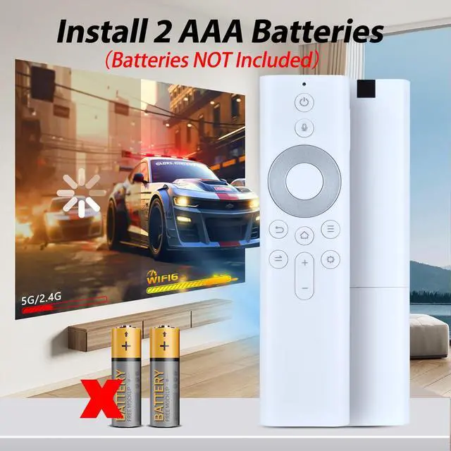 Alt view image 5 of 7 - New Remote Control for JMGO Projector O1/O1Pro/G9/G9S/G9R1/J10/J10S/V20/V20S/F3800/P3 (White)