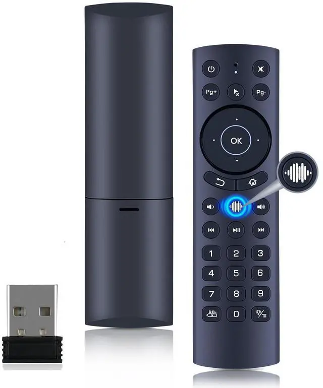 Main image of New G20BTS Plus Wireless Bluetooth 5.0 Voice Backlit Replacement Remote | Support 24G USB Gyroscope IR Learning Remote Control for Android TV Box(G20S Pro Plus)