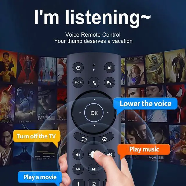 Alt view image 3 of 7 - New G20BTS Plus Wireless Bluetooth 5.0 Voice Backlit Replacement Remote | Support 24G USB Gyroscope IR Learning Remote Control for Android TV Box(G20S Pro Plus)