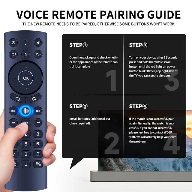 Alt view image 5 of 7 - New G20BTS Plus Wireless Bluetooth 5.0 Voice Backlit Replacement Remote | Support 24G USB Gyroscope IR Learning Remote Control for Android TV Box(G20S Pro Plus)