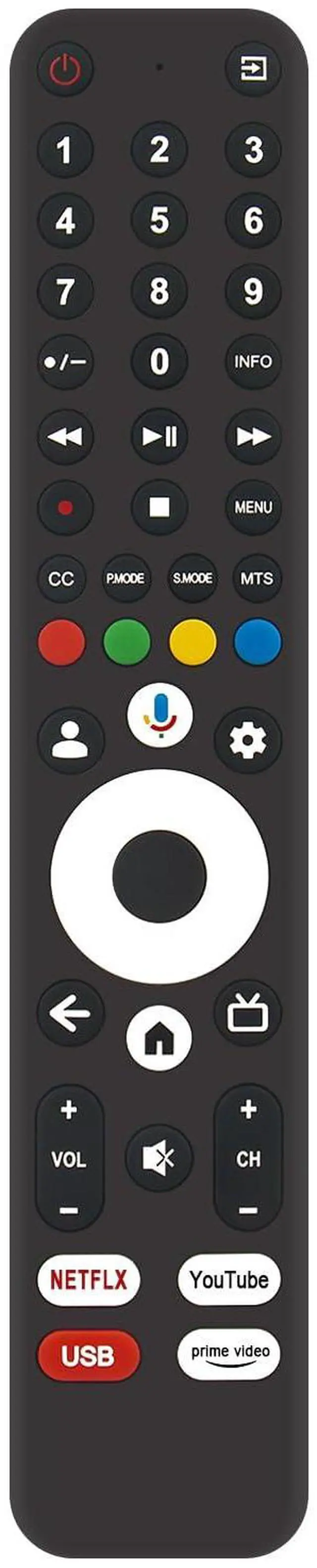 Main image of Universal Voice Remote Replacement fit for Tutu 720P HD LED Google TV | Widescreen High Definition Slim Design Smart TV 2023 Model TSG43 TSG24 TSG32