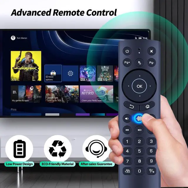 Alt view image 6 of 7 - New G20BTS Plus Wireless Bluetooth 5.0 Voice Backlit Replacement Remote | Support 24G USB Gyroscope IR Learning Remote Control for Android TV Box(G20S Pro Plus)