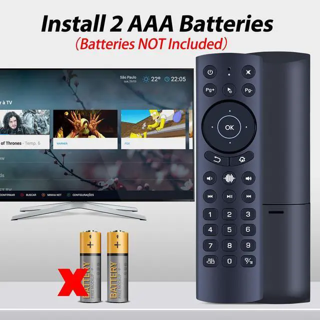 Alt view image 7 of 7 - New G20BTS Plus Wireless Bluetooth 5.0 Voice Backlit Replacement Remote | Support 24G USB Gyroscope IR Learning Remote Control for Android TV Box(G20S Pro Plus)