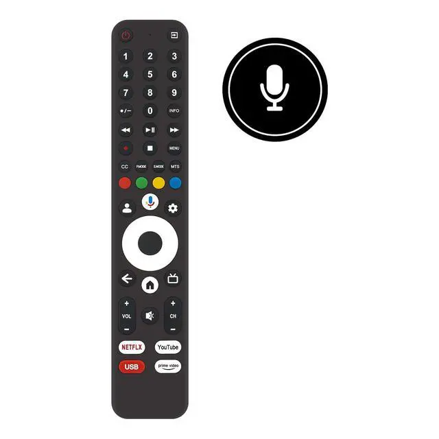 Alt view image 2 of 7 - Universal Voice Remote Replacement fit for Tutu 720P HD LED Google TV | Widescreen High Definition Slim Design Smart TV 2023 Model TSG43 TSG24 TSG32
