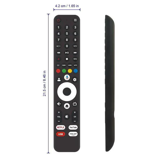 Alt view image 7 of 7 - Universal Voice Remote Replacement fit for Tutu 720P HD LED Google TV | Widescreen High Definition Slim Design Smart TV 2023 Model TSG43 TSG24 TSG32