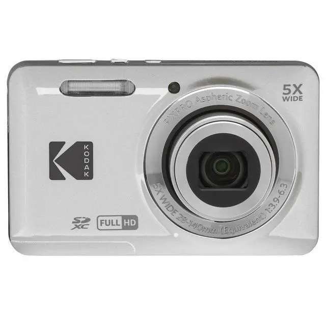 Alt view image 2 of 7 - PIXPRO FZ55 Friendly Zoom Digital Camera, Bundle with 32GB Memory Card, Camera Bag, Tripod, Photo Editing Software, Card Reader (Silver)