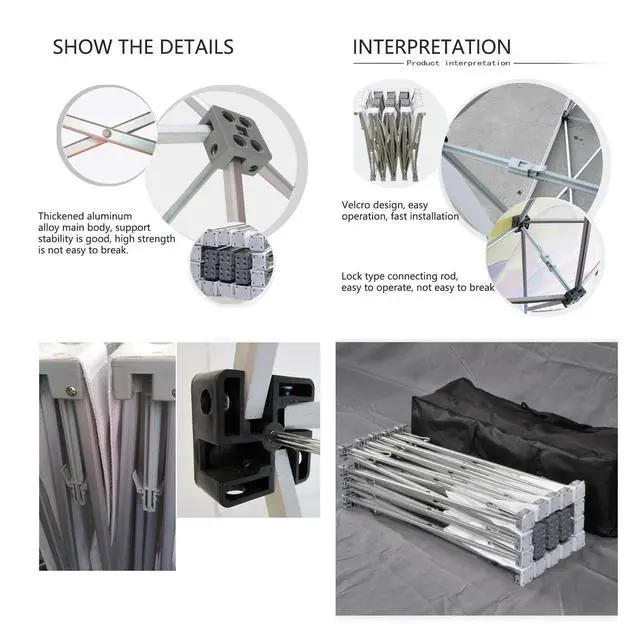 Alt view image 4 of 6 - Custom Portable Pop Up Display Tension Fabric Backdrop | Collapsible Frame, Banner Stand For Trade Show,Exhibition,Booth,Conference,Weddings,PartyOnly Banner Without Frame 7.5x10ft