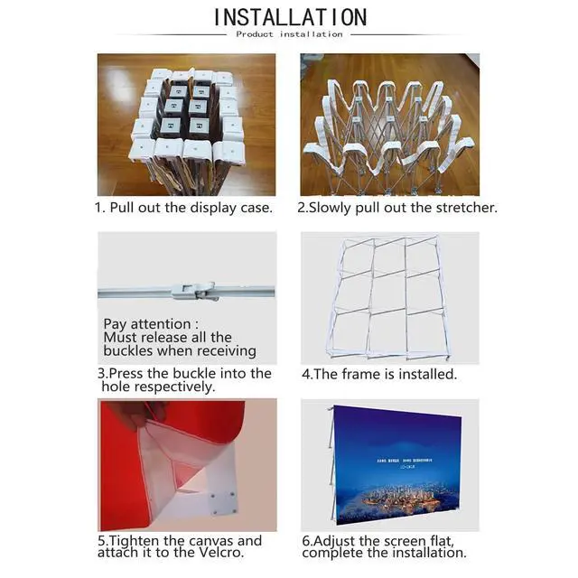 Alt view image 5 of 6 - Custom Portable Pop Up Display Tension Fabric Backdrop | Collapsible Frame, Banner Stand For Trade Show,Exhibition,Booth,Conference,Weddings,PartyOnly Banner Without Frame 7.5x10ft