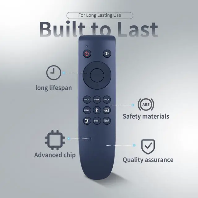 Alt view image 2 of 7 - Replacement Remote Control for Onn 100002634 42" 5.1. 2. Dolby Atmos Soundbar