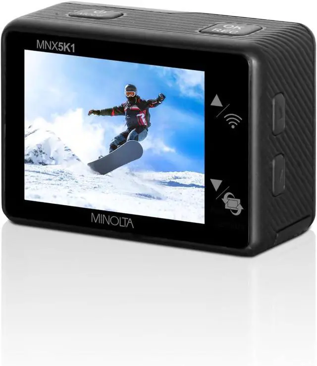 Alt view image 3 of 7 - MNX5K1 5K Ultra HD / 24 MP Action Camera Kit + 32GB Memory Card + Cleaning kit + Diginerds 50 in 1 Go Pro Accessory Pack - Black