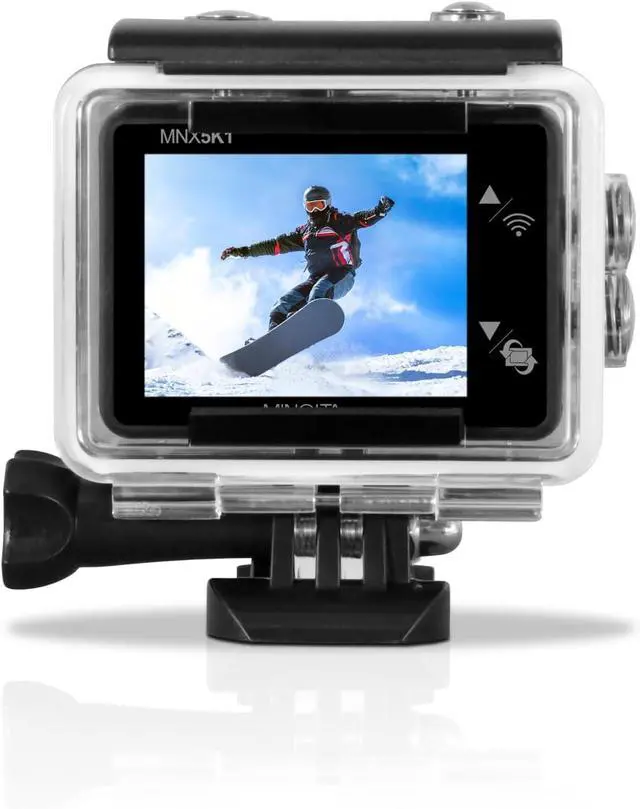 Alt view image 5 of 7 - MNX5K1 5K Ultra HD / 24 MP Action Camera Kit + 32GB Memory Card + Cleaning kit + Diginerds 50 in 1 Go Pro Accessory Pack - Black