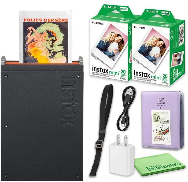 Main image of instax mini Link 40-Photo Film Smartphone Printer Bundle | For Mobile Photos, Parties & Scrapbooks | Includes Battery Charger, INSTAX Instant Film, Photo Album