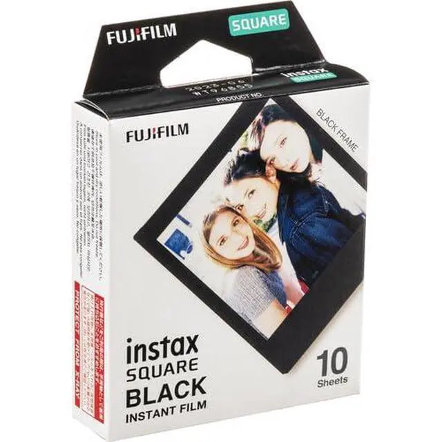 Alt view image 3 of 4 - INSTAX Square Black Film 10 Exposures Bundle | For Instant Photos, Scrapbooks & Sharing | Includes Cleaning Cloth